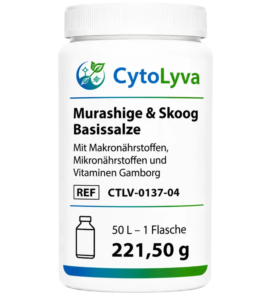 Murashige & Skoog Basissalze mit Makronährstoffen, Mikronährstoffen und Vitaminen Gamborg
