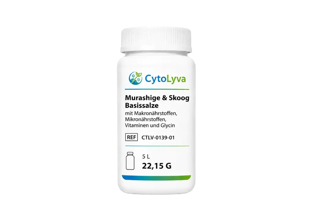 Murashige & Skoog Basissalze mit Makronährstoffen, Mikronährstoffen, Vitaminen und Glycin