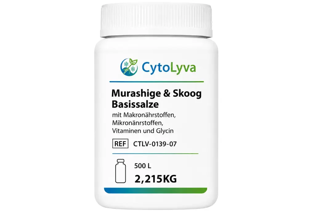 Murashige & Skoog Basissalze mit Makronährstoffen, Mikronährstoffen, Vitaminen und Glycin