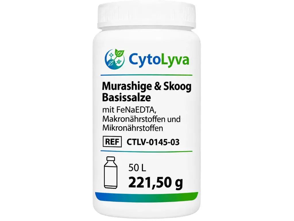 Murashige & Skoog Basissalze mit FeNaEDTA, Makronährstoffen und Mikronährstoffen